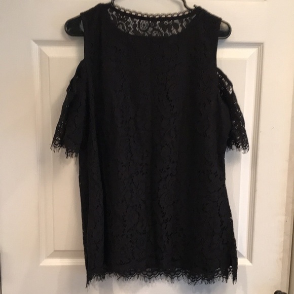 Isaac Mizrahi Live L pullover cold shoulder top - Picture 5 of 6